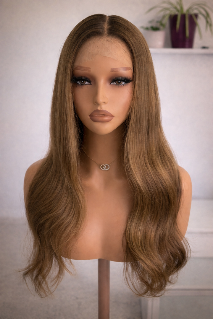 18 Inch 6x6 HD Lace Frontal Wig – 250% Density Raw Human Hair