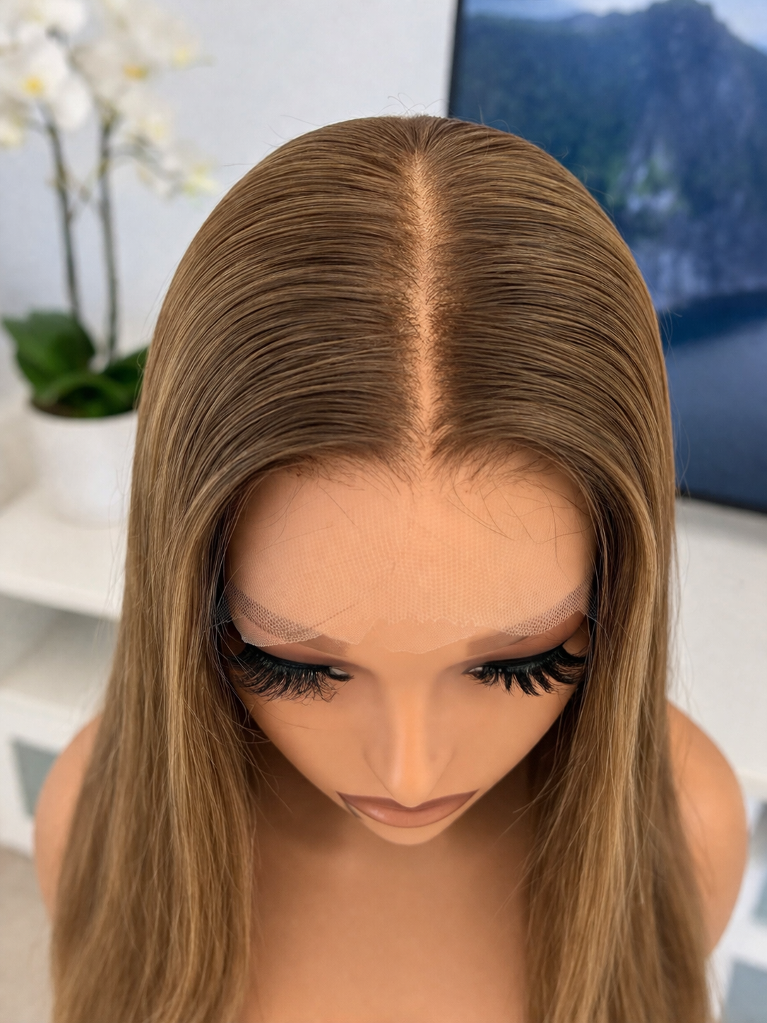 Perruque en cheveux humains raides Yaki en dentelle HD 12 pouces 13*4.