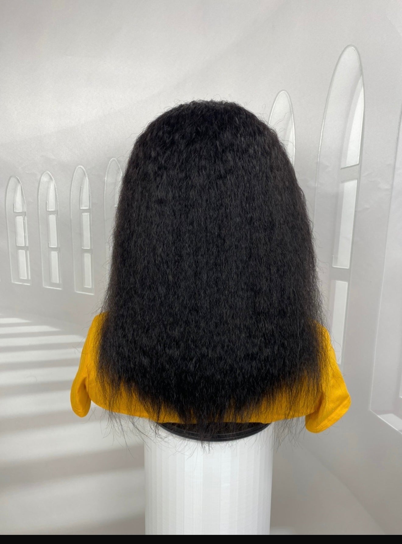 V-Teil 14 Zoll (35,5 cm) Kinky Straight Echthaarperücke