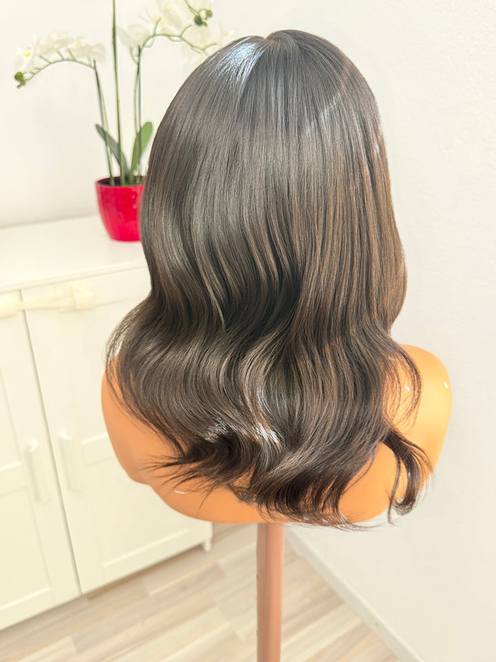 14 Inch Glueless Bob Lace Front Wig – 100% Indian Virgin Human Hair