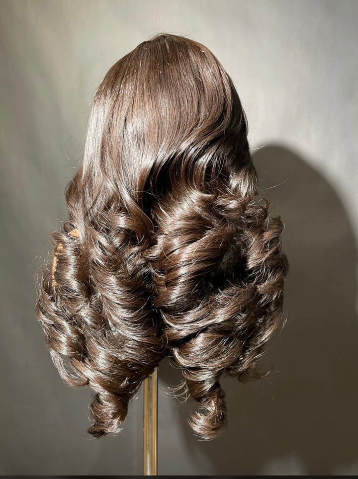 6x6 HD Lace Frontal Wig – 250% Density Raw Human Hair Wig | Pre-Plucked Hairline with Baby Hair